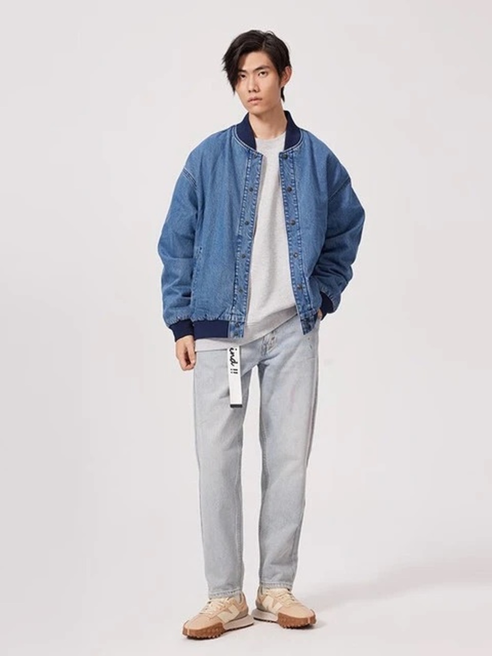 Levi's® Vintage Denim Full-Zip Varsity Bomber Jacket